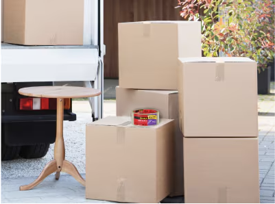 Caixas de cartão y packshot Fita de Empacotamento Corta Fácil Scotch®.