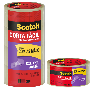 Packshots Fita de Empacotamento Corta Fácil Scotch®.