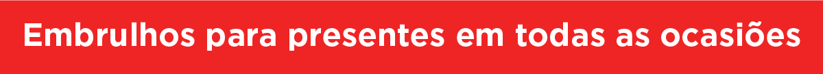 Banner vermelho para presentes com Fita Transparente Scotch®.